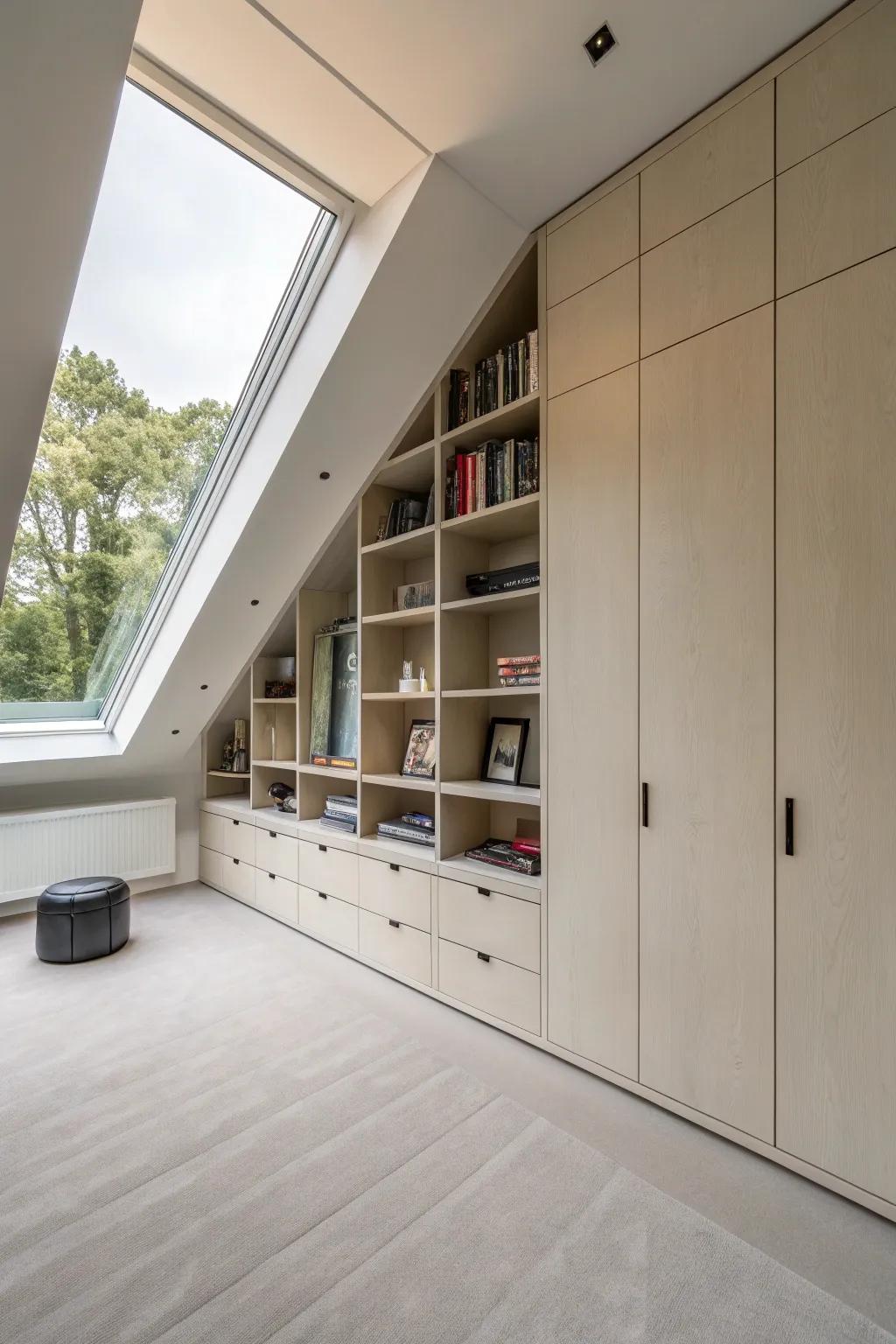 Hidden compartments provide a discreet storage solution.