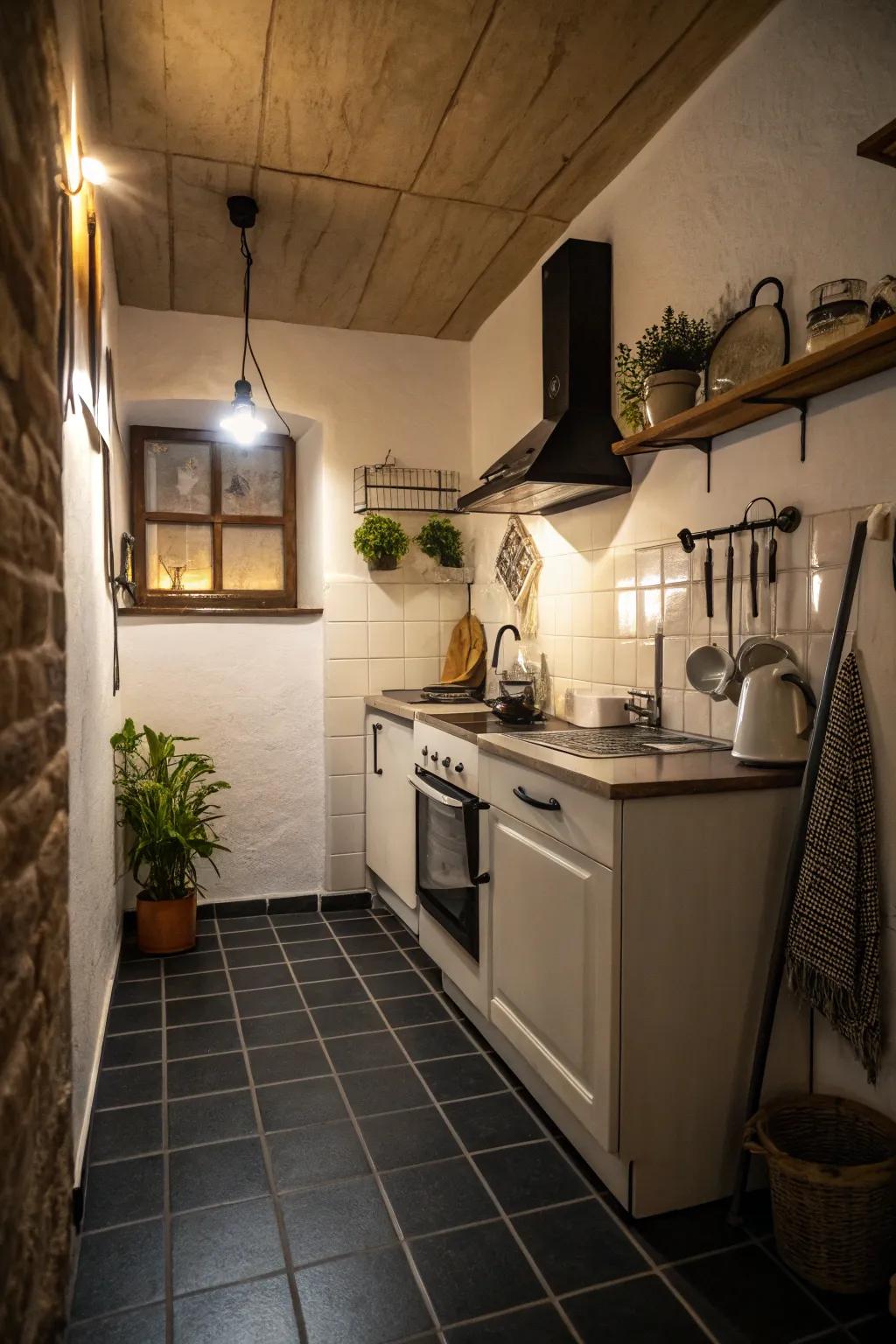 Dark floors incorporate drama and contrast.