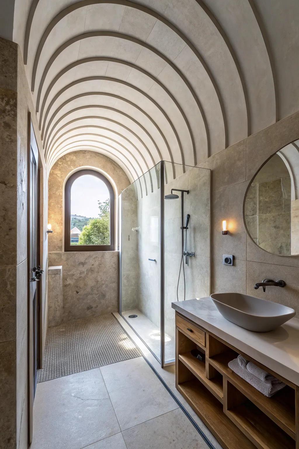 Creative use of architectural shapes enhances small spaces.