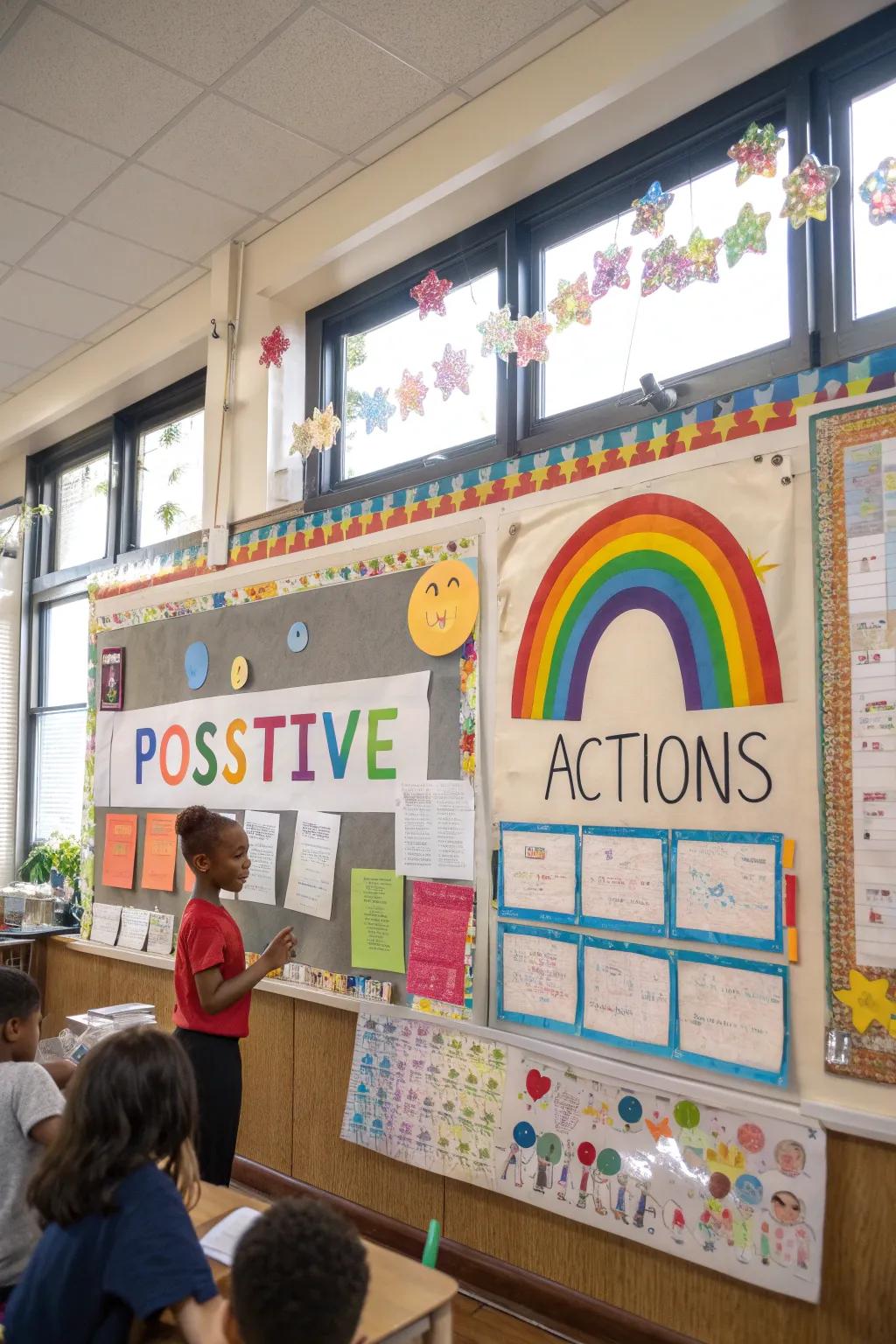 A spectrum of kindness brightening the classroom.