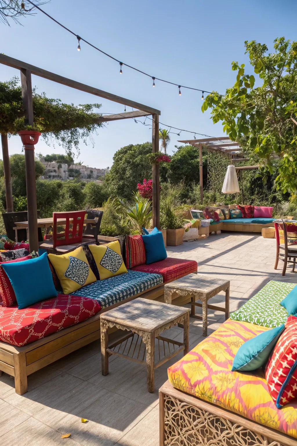 With its chic outdoor seating arrangement, springtime may be enjoyed in elegance.