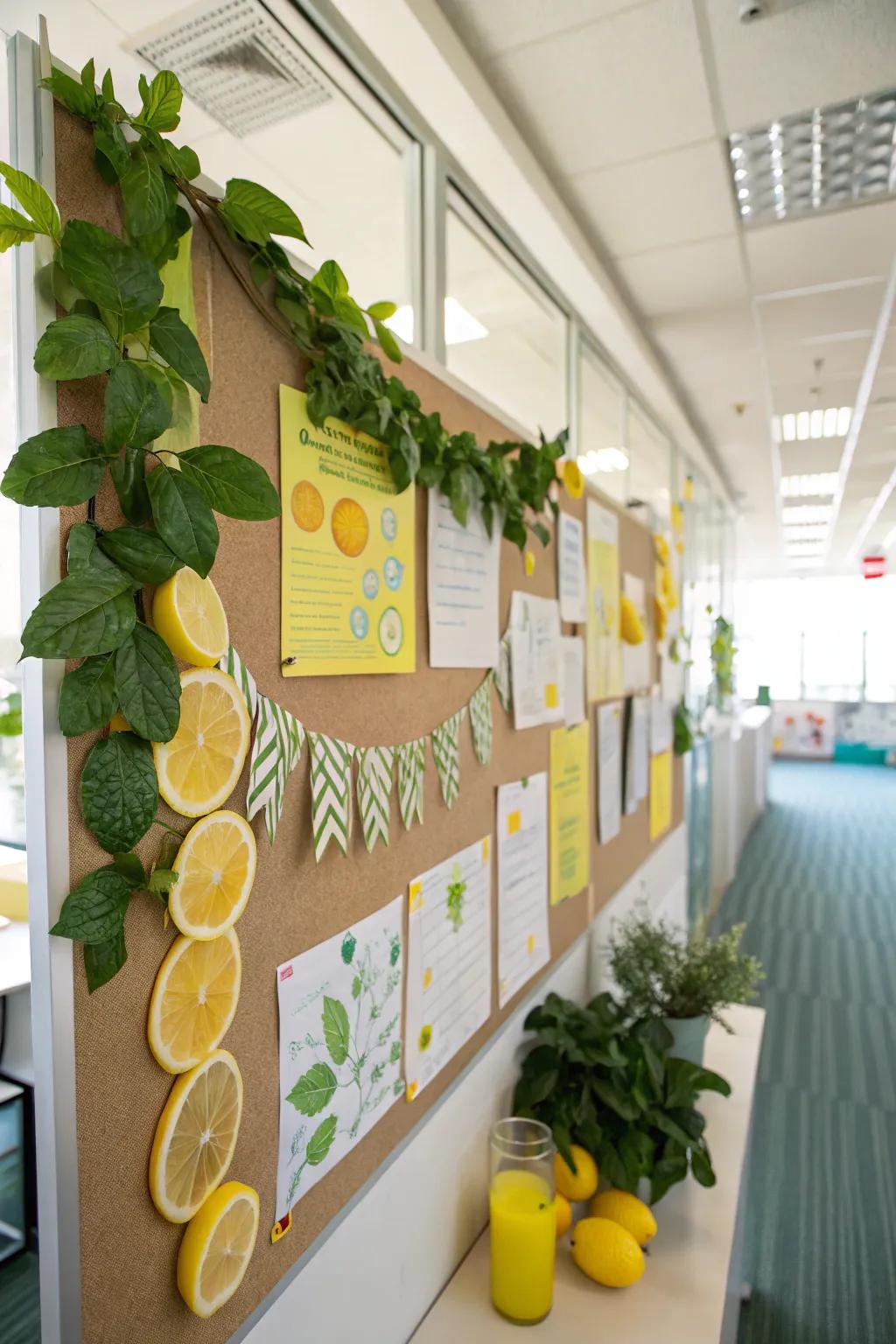 Bring a refreshing twist to your board using a lemonade theme.