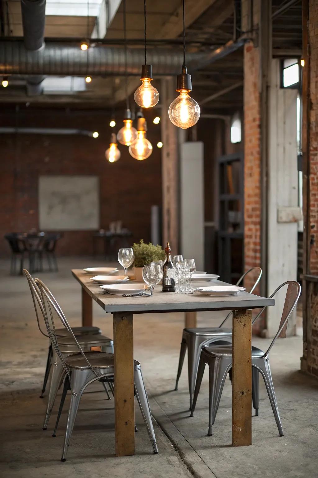 Add an urban edge to your table with modern aspects.