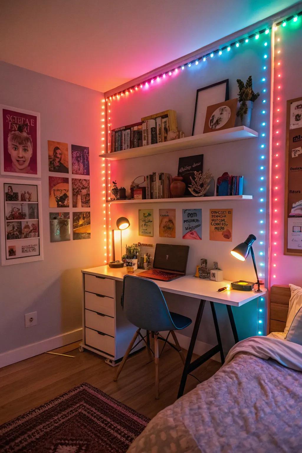 Creative lighting brings a modern and tailored style.
