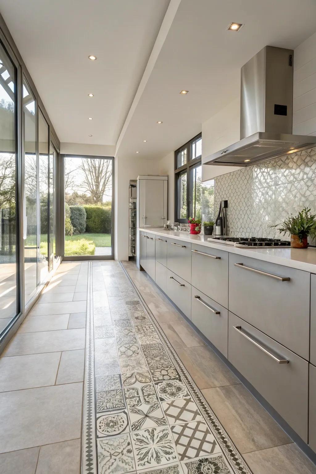Realize sleek minimalism utilizing metal tile trims.
