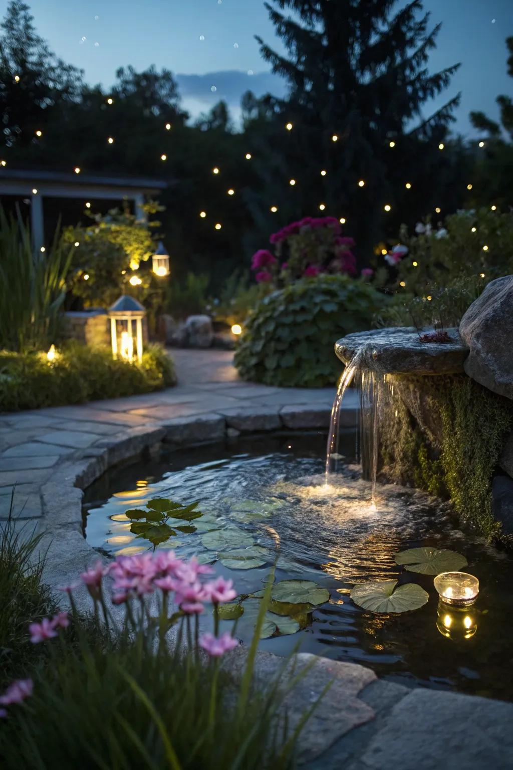 Underwater illumination adds nocturnal drama and magic.