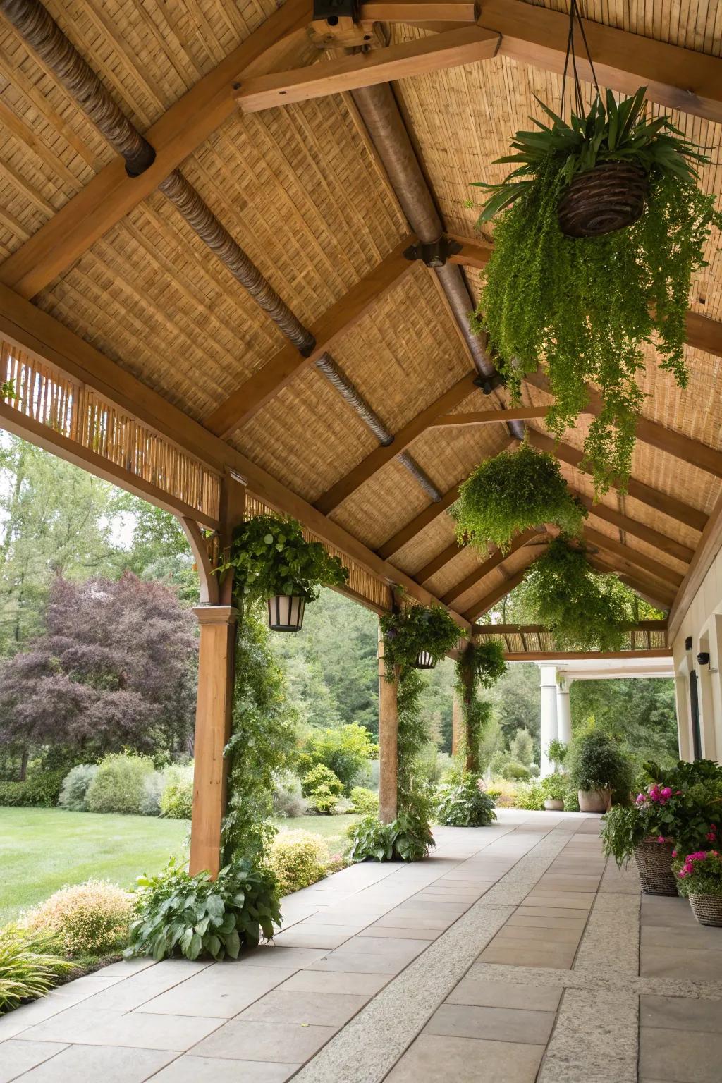 Forge serenity through ceiling designs influenced by nature.