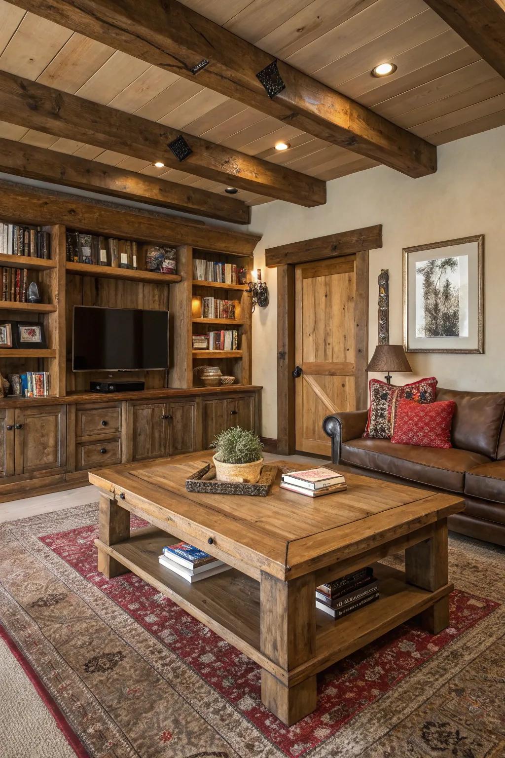 Country elements add texture and a dimension of warmth to your decor.