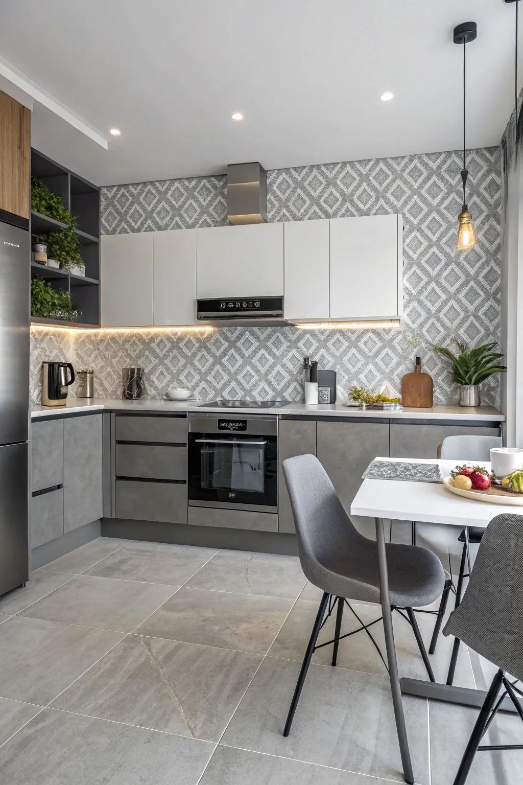 Embossed splash-guards introduce magnitude and intrigue.