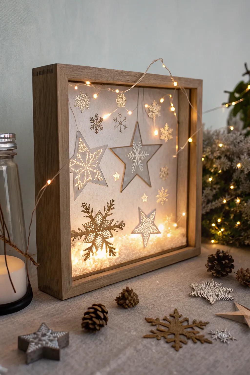 A winter solstice deep frame encapsulates the season's spirit artistically.