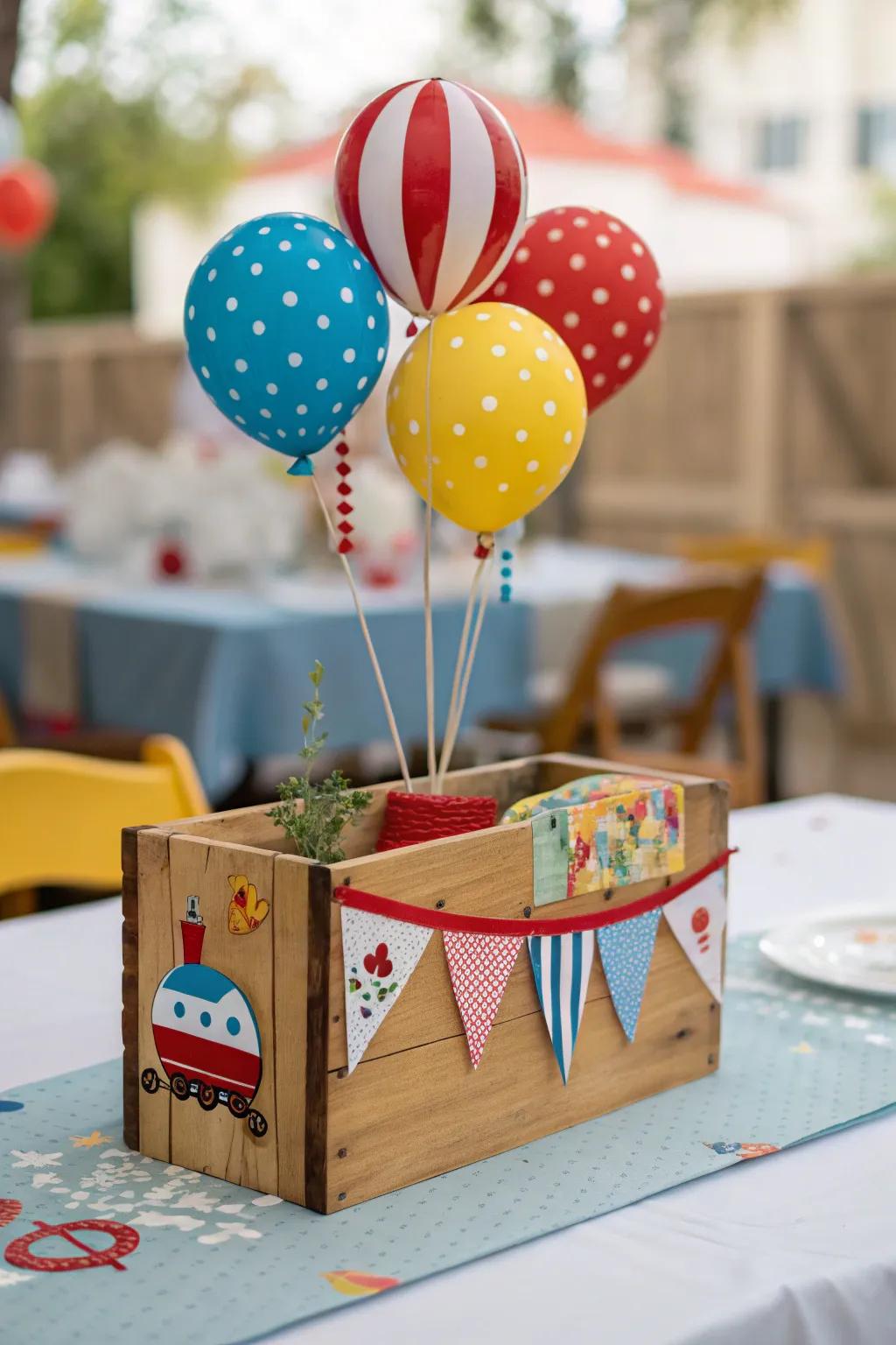 Set the scene for festivities using a celebration wooden board.