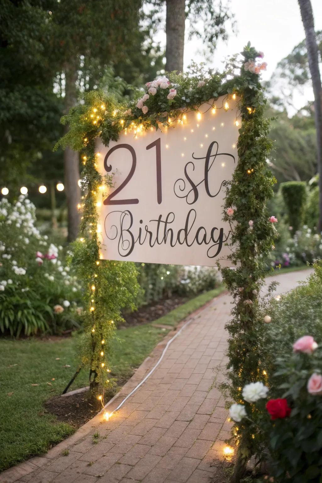 Fairy lights add a magical touch to your design.