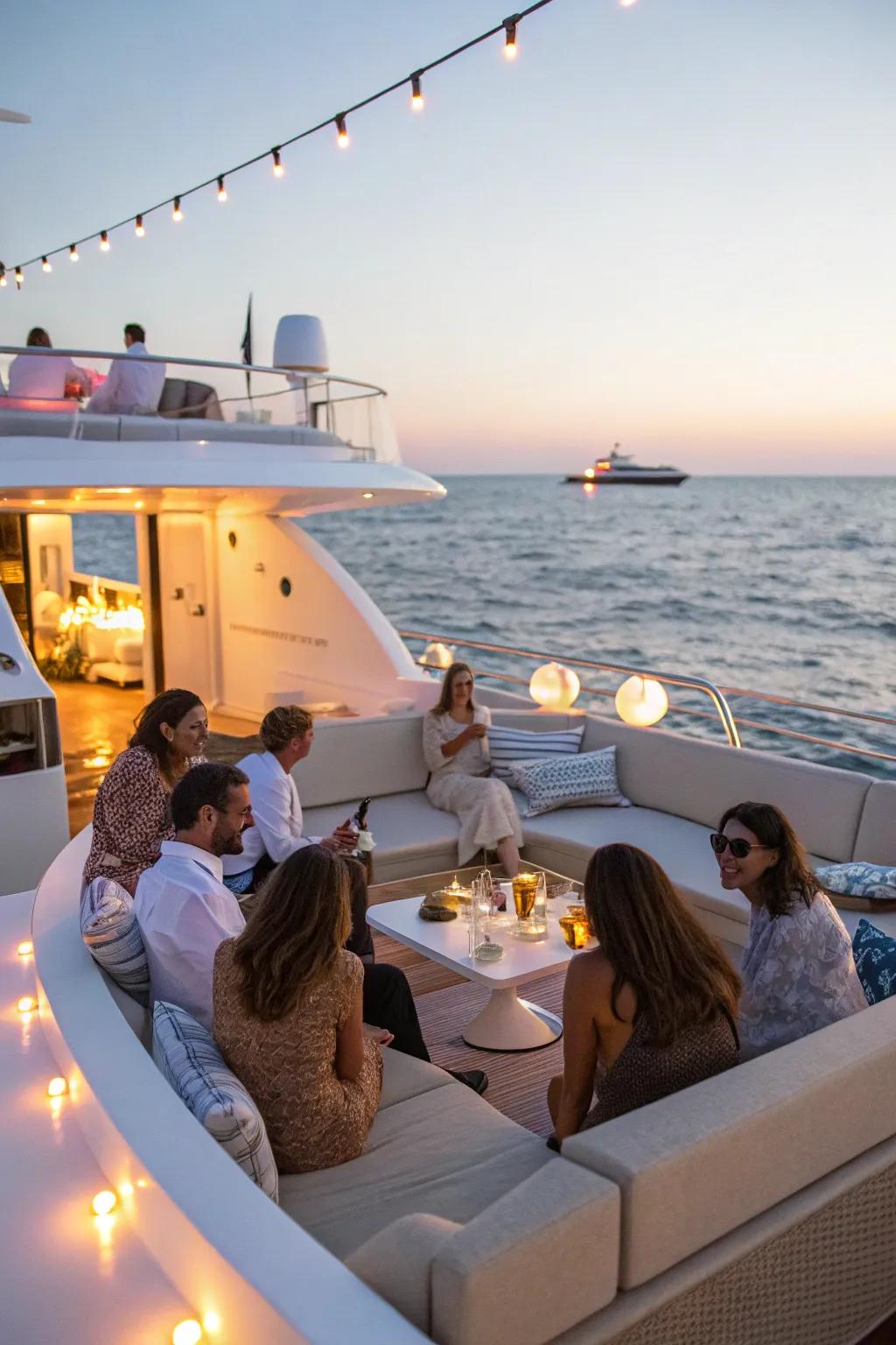 Sail into your 40s with a lavish ship get-together.