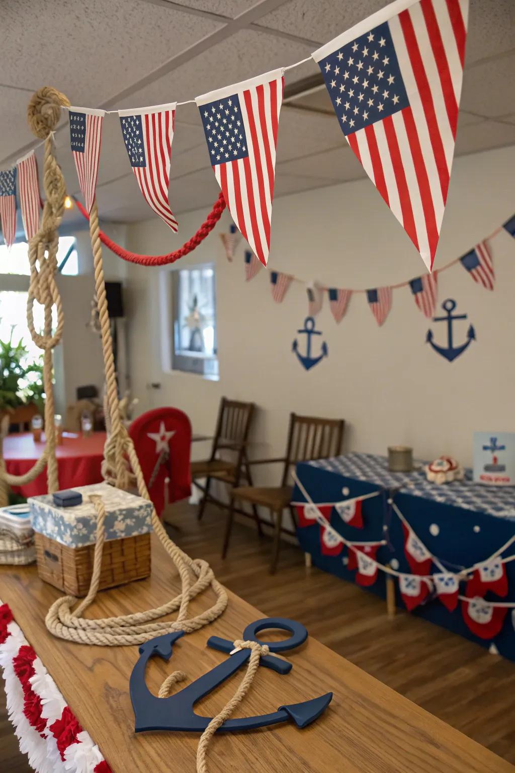 Incorporate a seaside theme to create a unique Independence Day celebration.