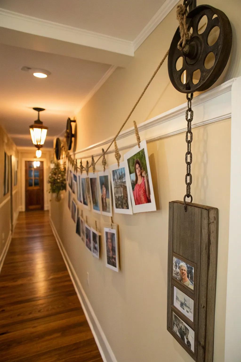 A sincere and vintage approach to exhibiting cherished moments.