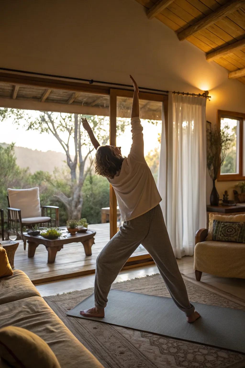 Ending your spa day with stretches ensures full-body relaxation.