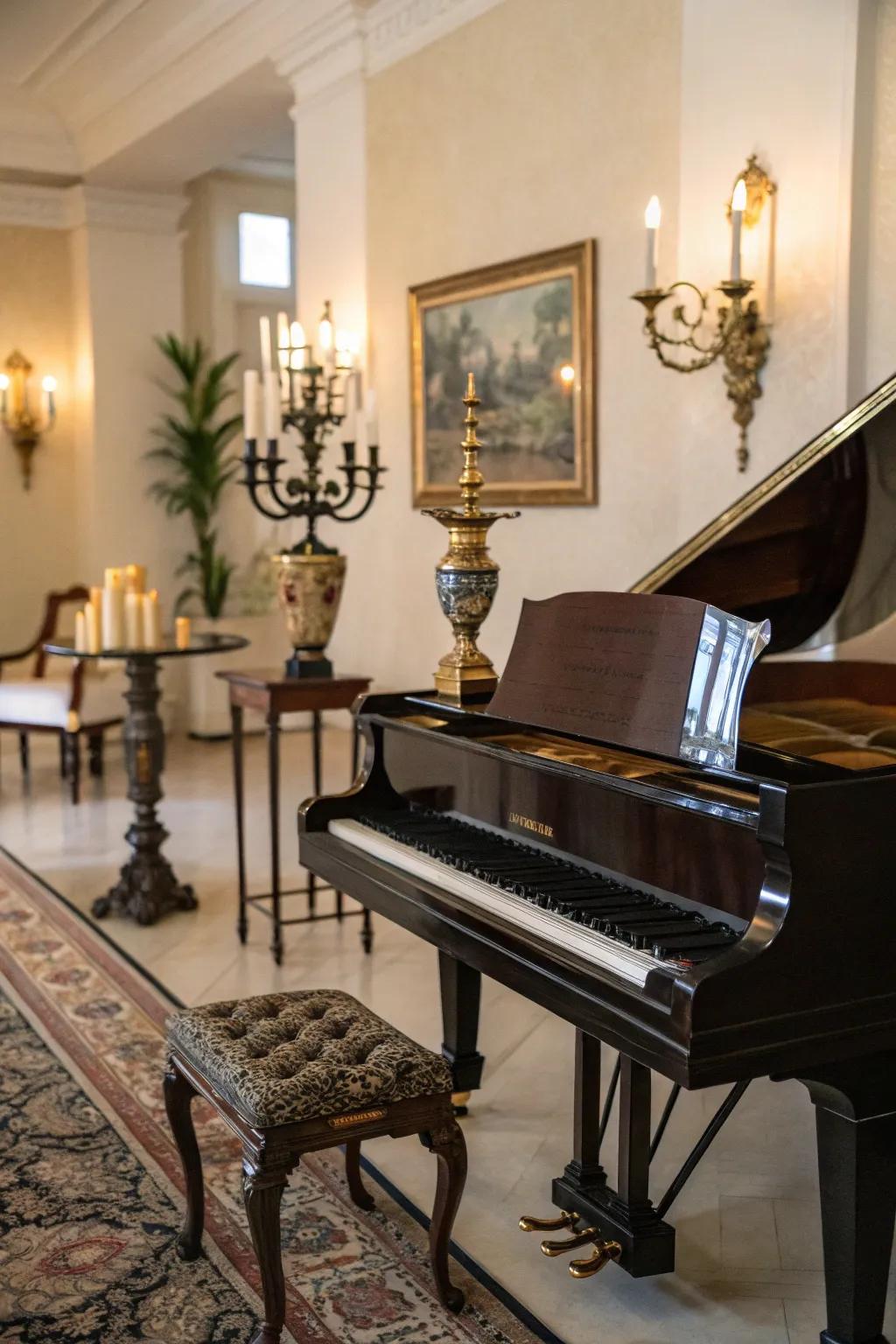 Traditional decor aspects inject timeless elegance.