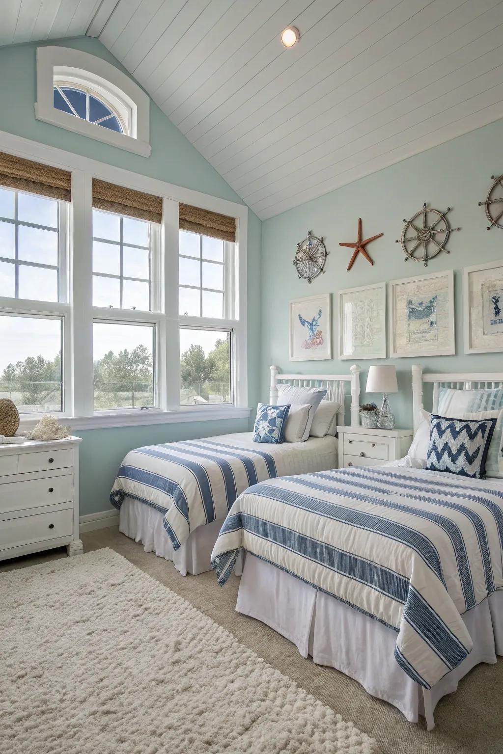 A themed bedroom creates a unified and cohesive look.
