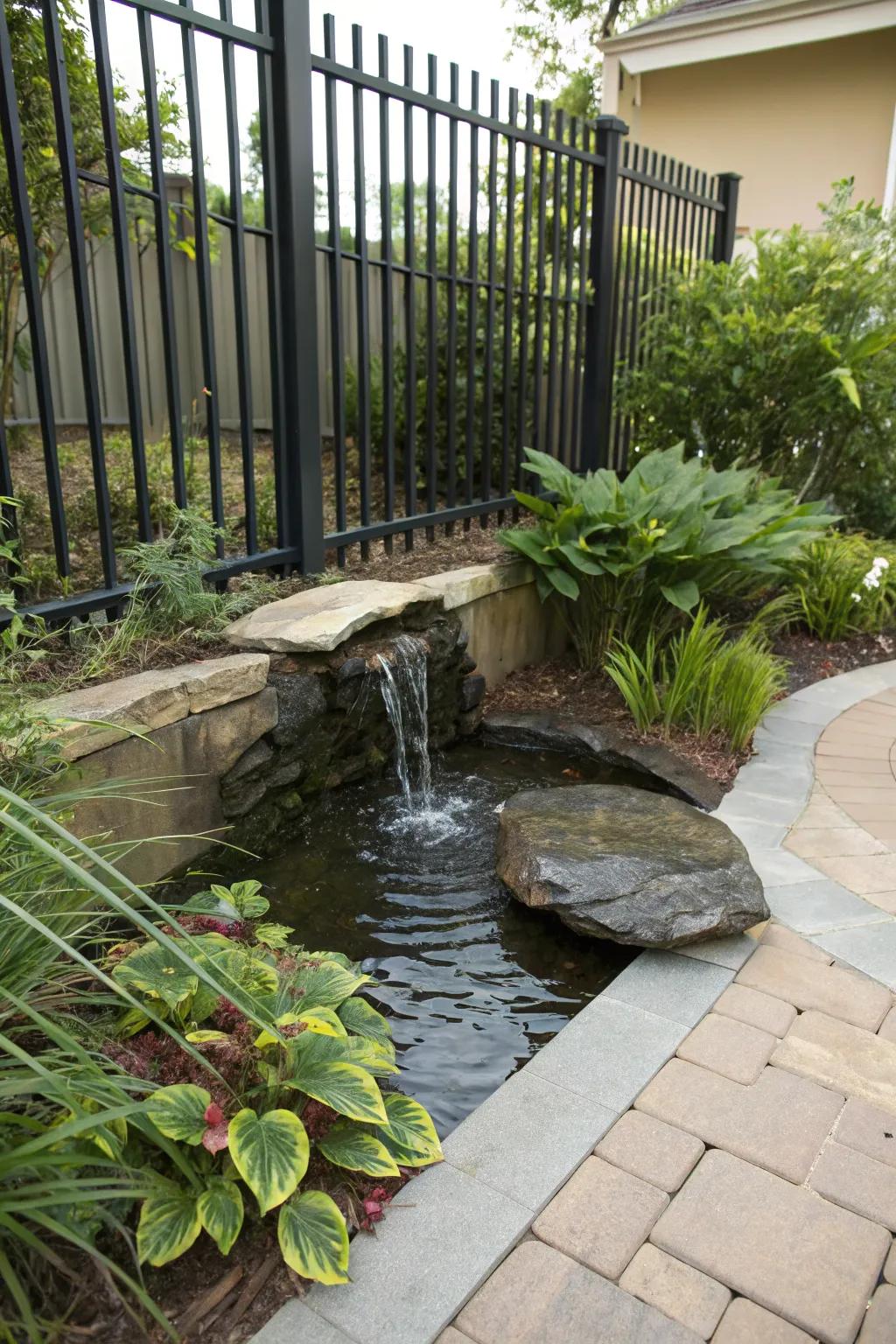 A water feature brings serenity and a sense of wonder.