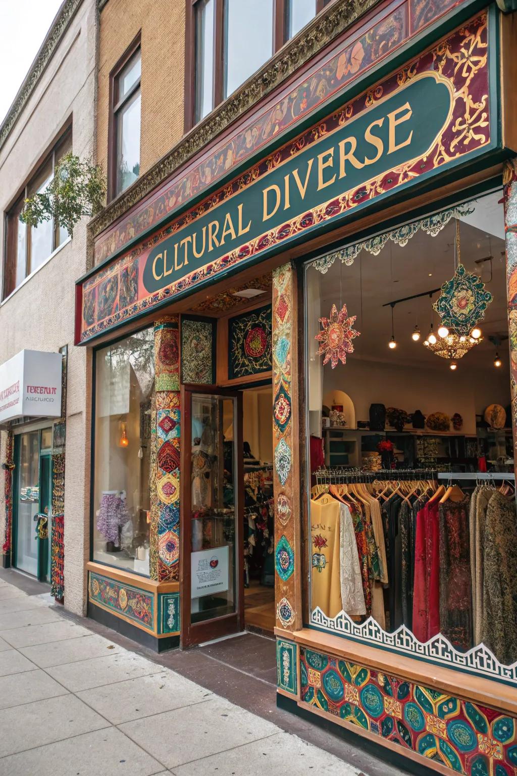A culturally infused identifier that mirrors a boutique's inclusive ethos.