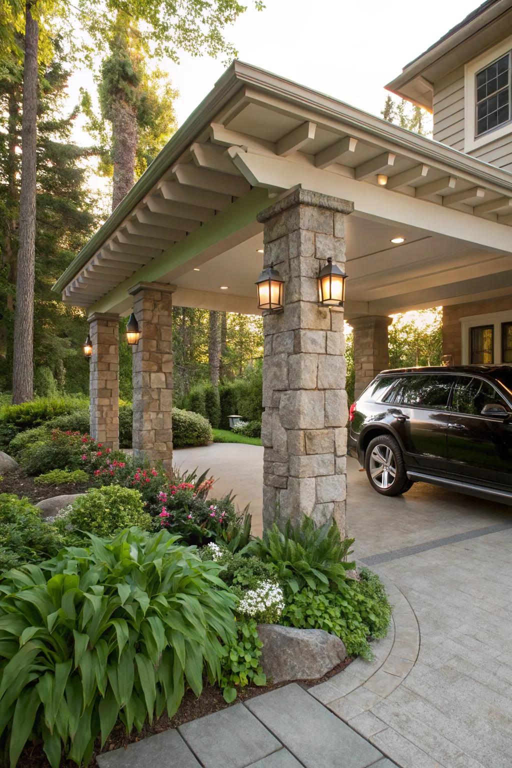 Timeless elegance with natural rock accents.