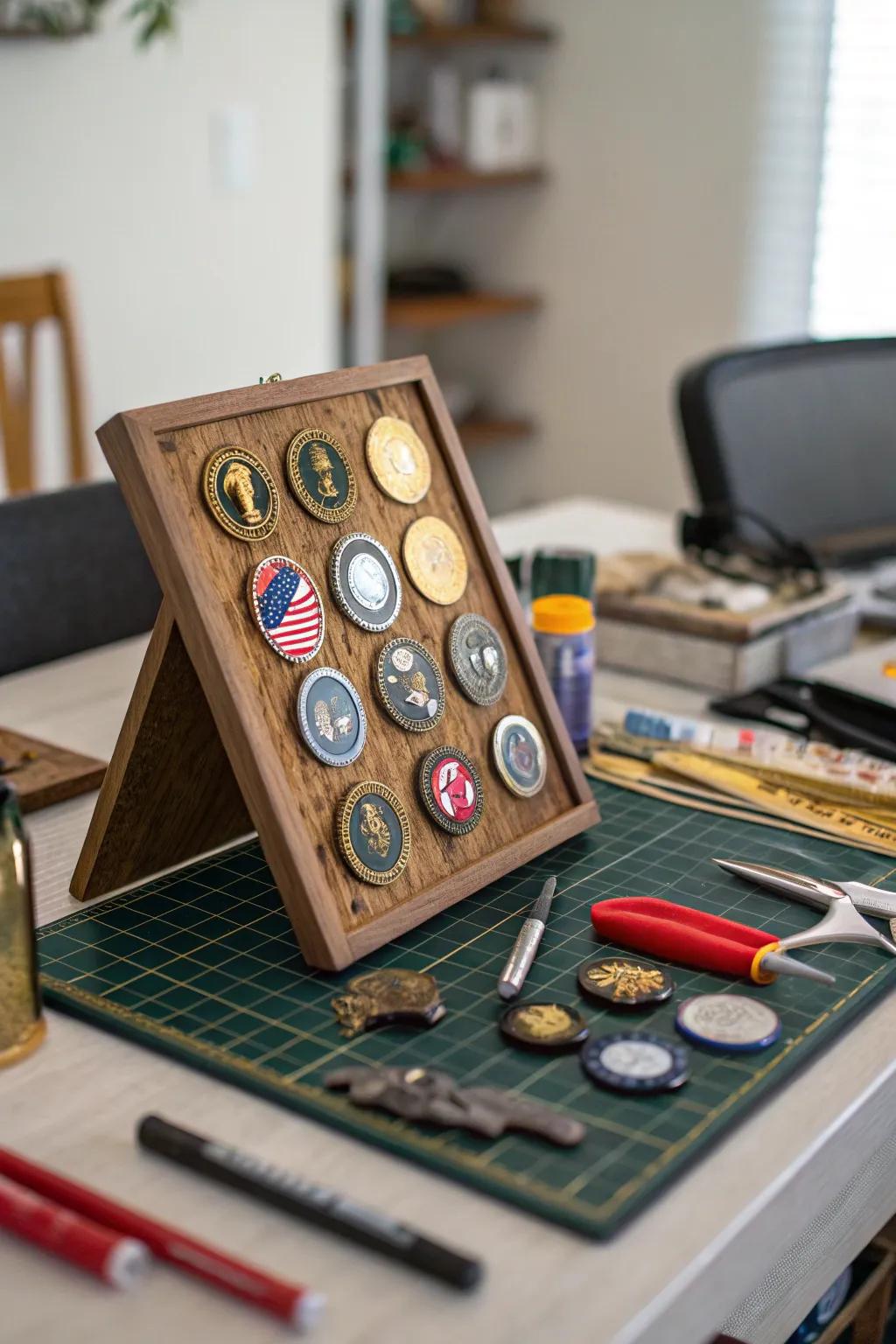 DIY showcases furnish a tailored, inventive showcase for your medallions.