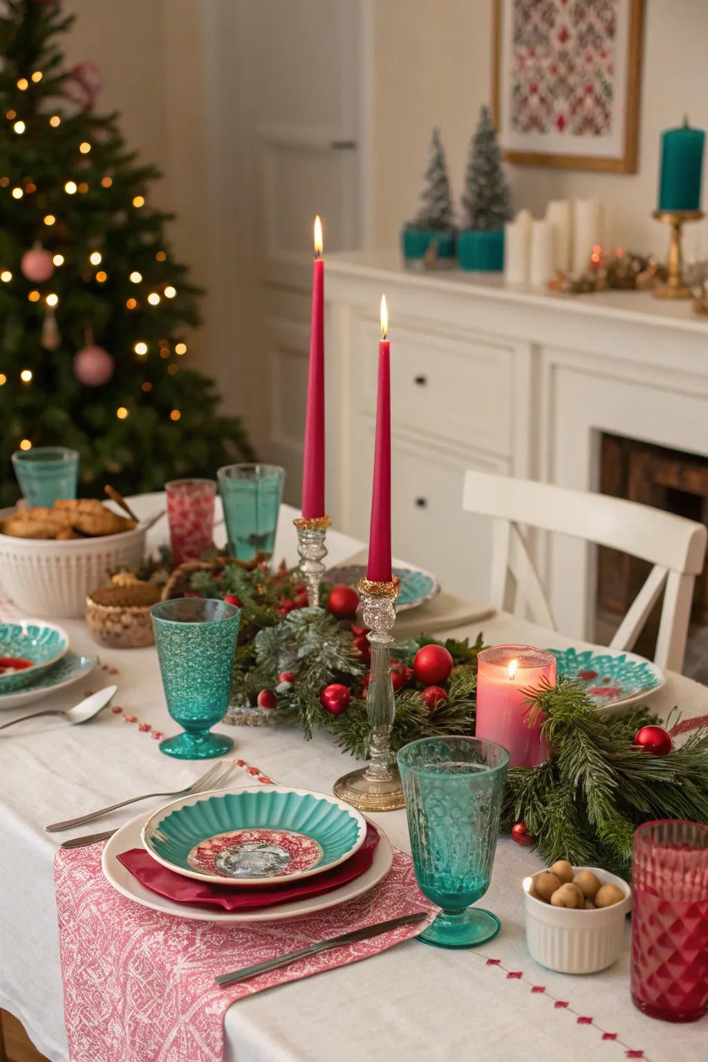 Unexpected colors lend a modern twist.
