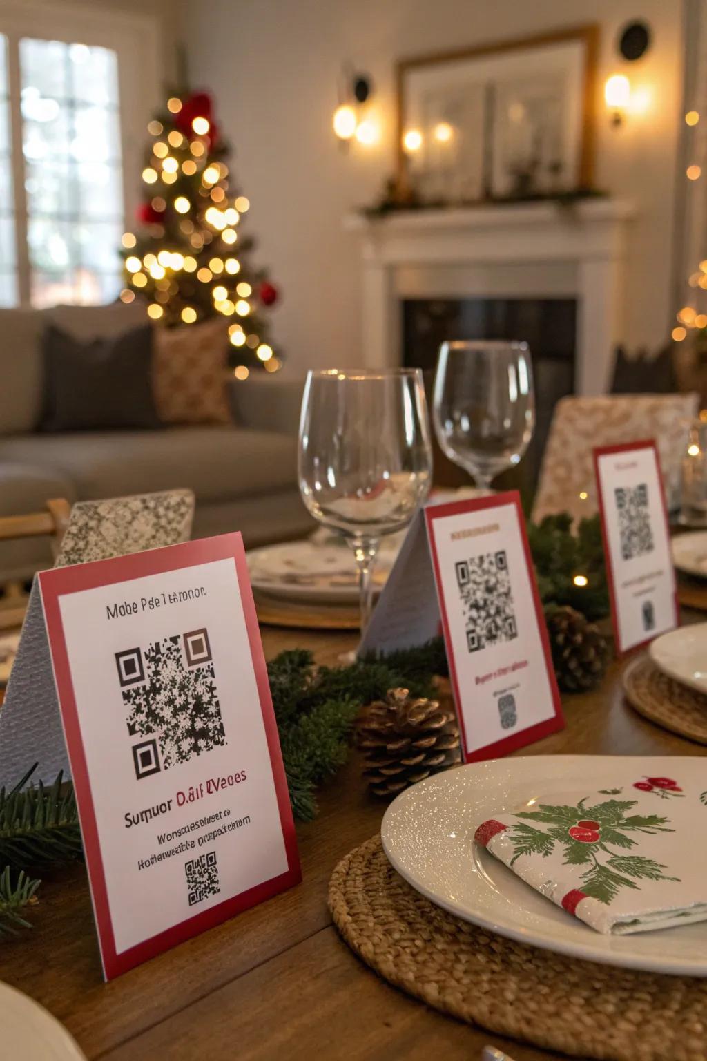 A Christmas musical arrangement card sustains the holiday spirit.