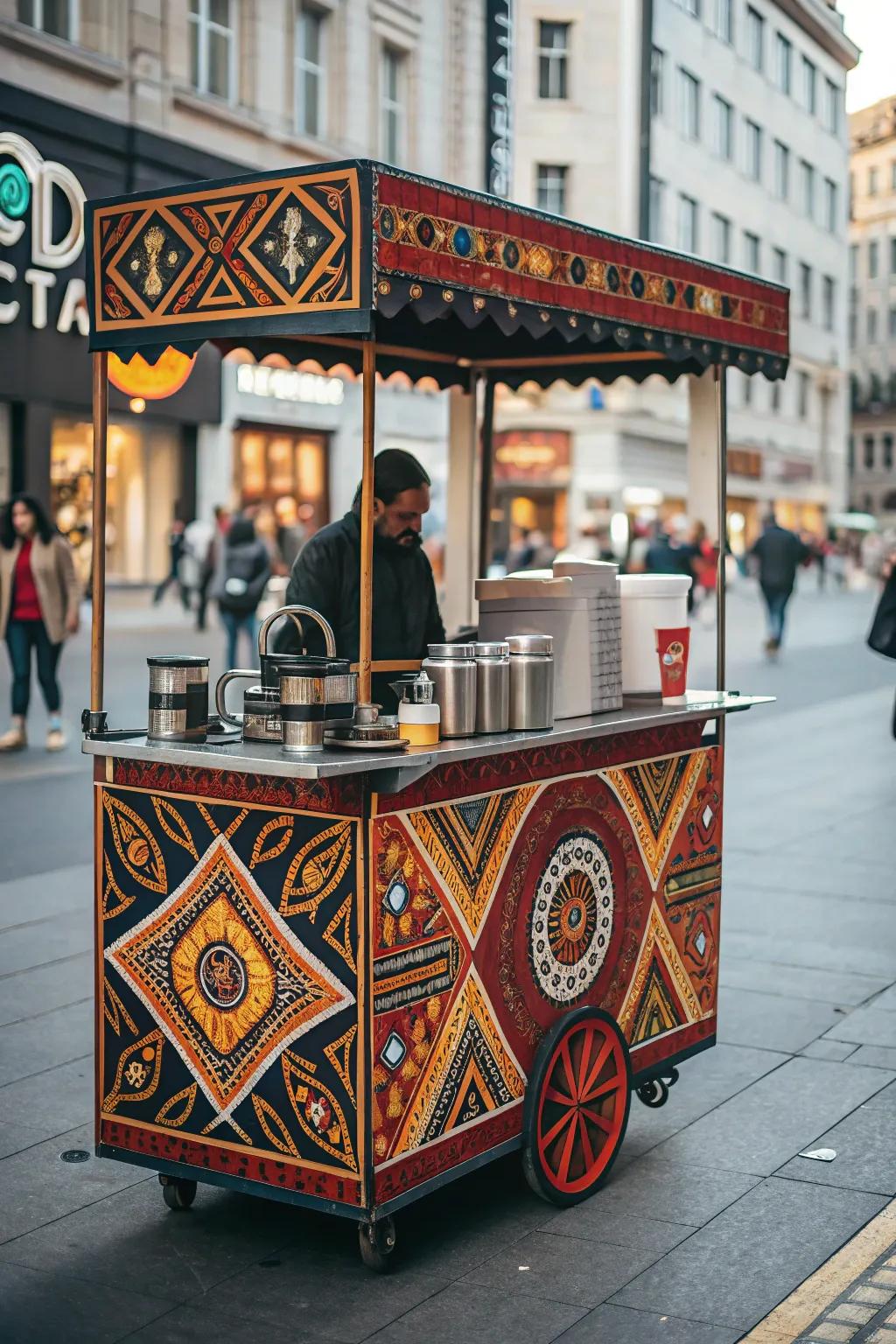 Modernize your coffee setup with geometric designs.