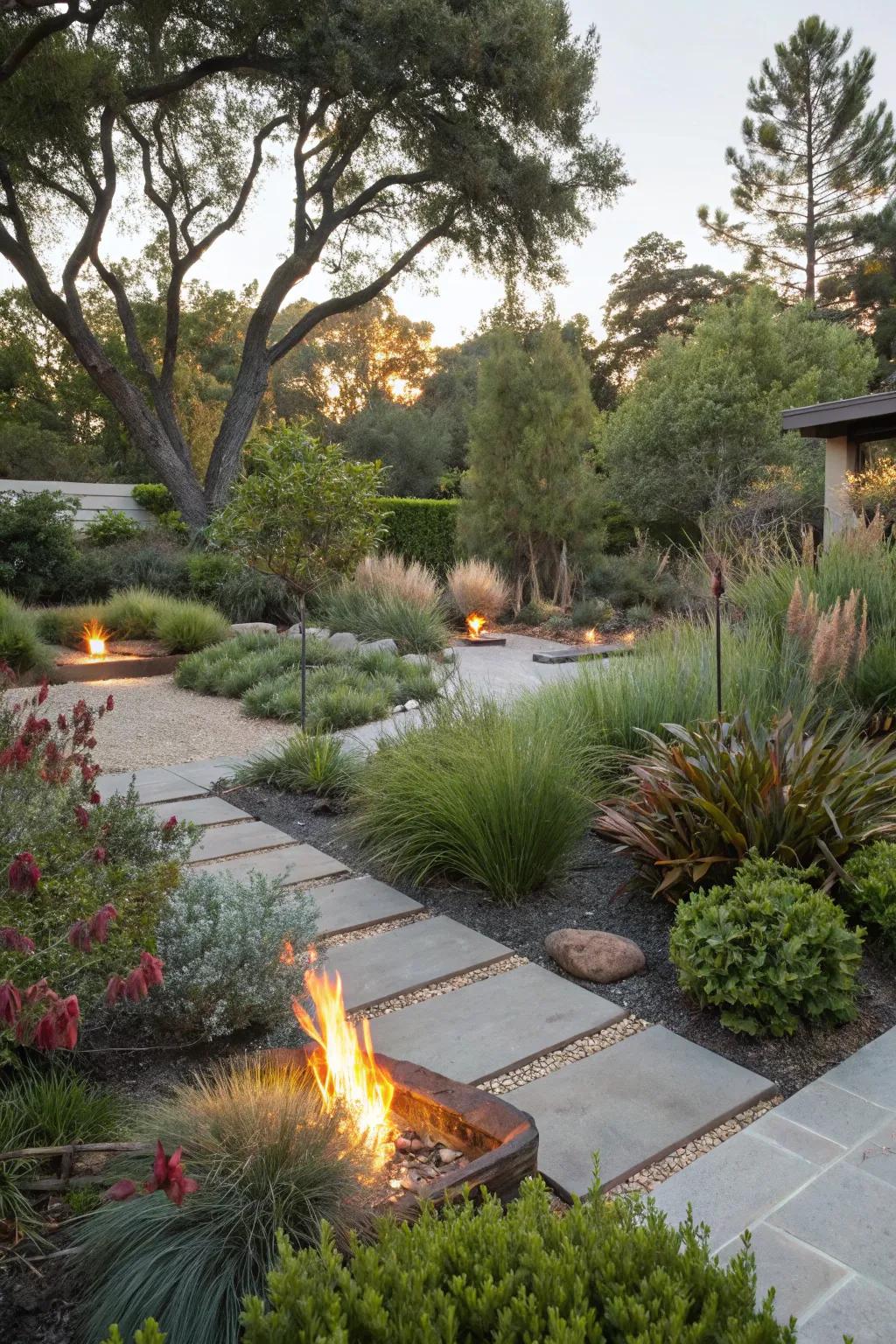 Fire-resistant landscaping offers safety and beauty at the same time.