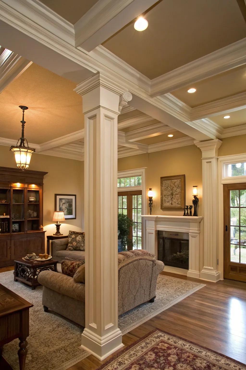 Architectural facets append an authentic vintage charm.