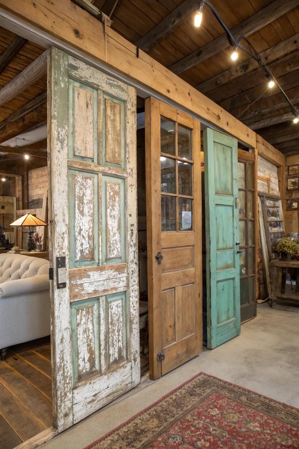 Recovered doors offer history and individuality.