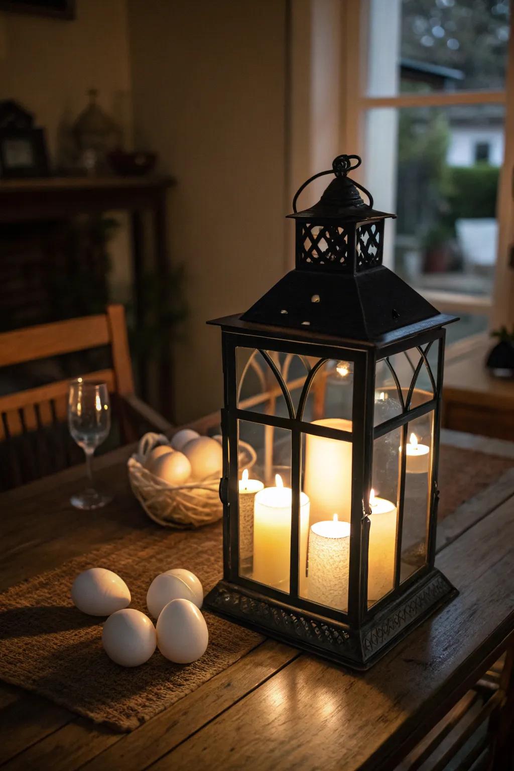 Shell illumination stands present a delicate and distinctive lantern display.