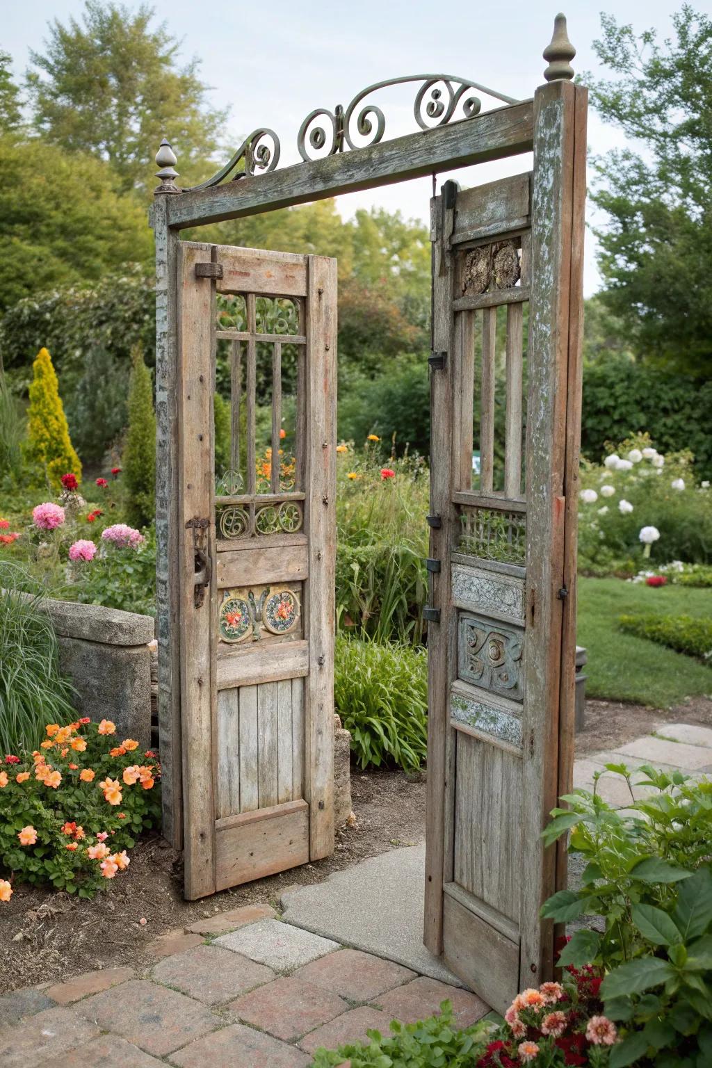 A creative entrance with reused charm.