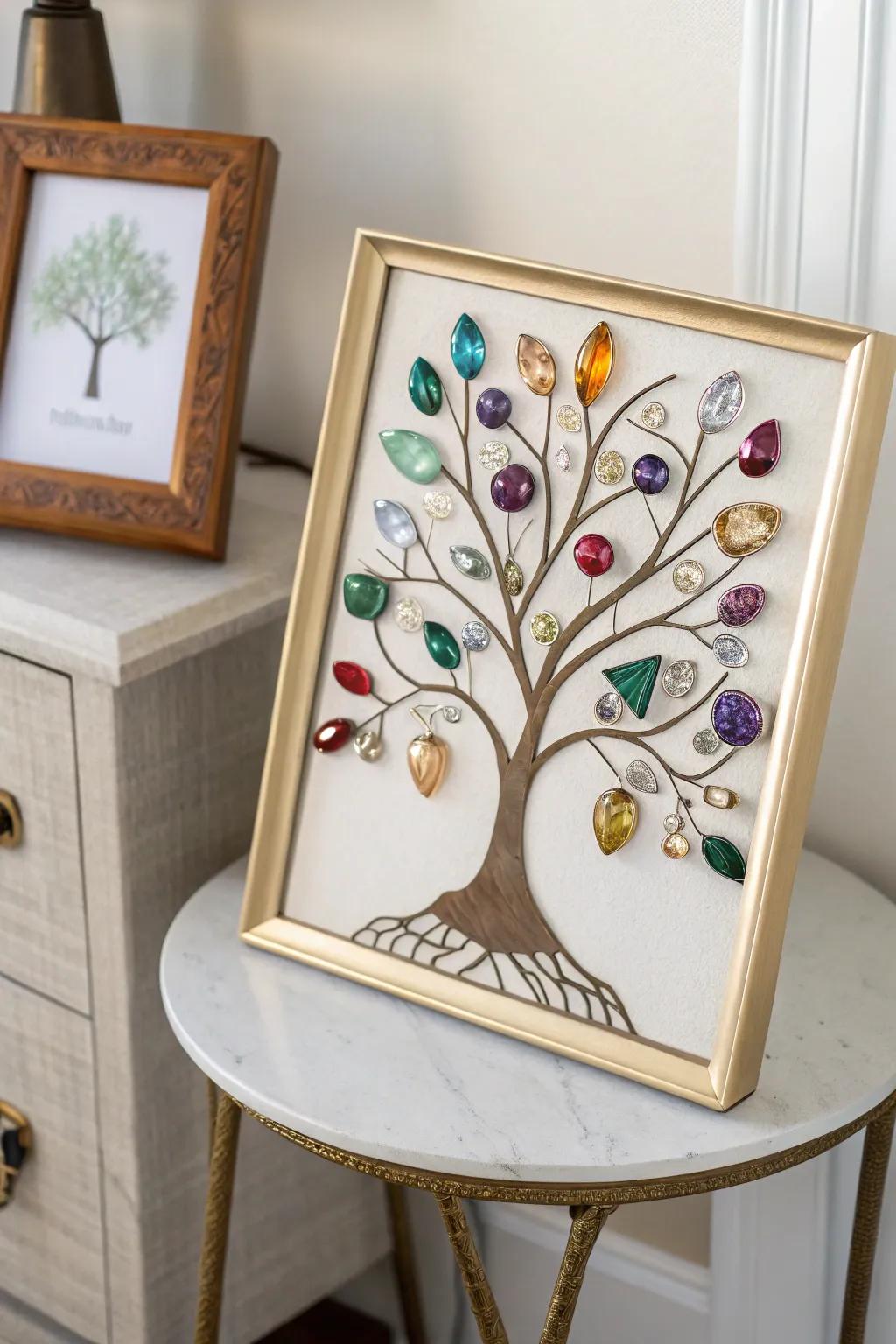 Gemstones add a personal touch to family trees.