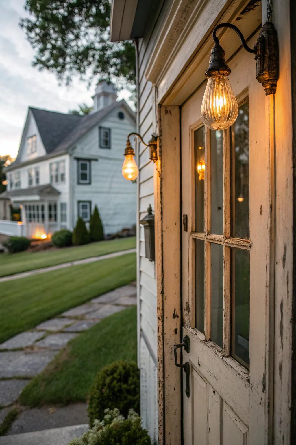 Vintage bulbs inject nostalgic charm.