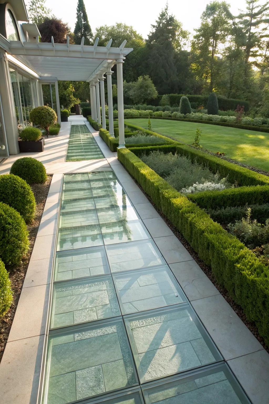 Crystal panes bring a novel and elegant touch to your walkway.