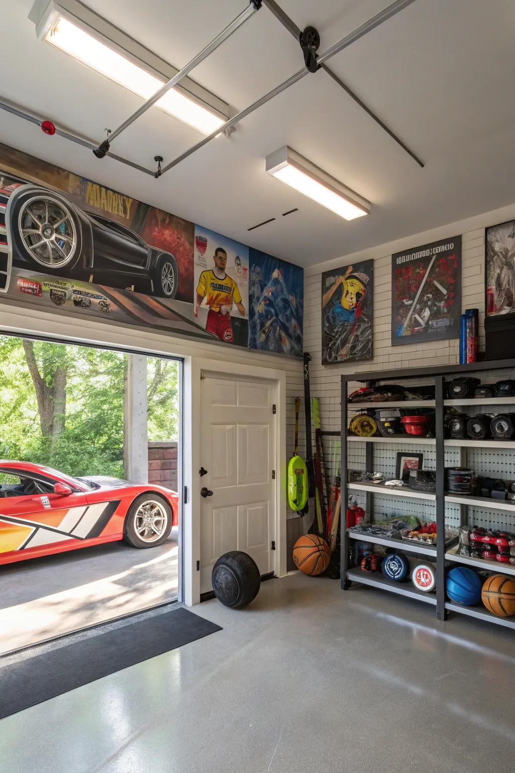 Custom artwork provides a personal touch.
