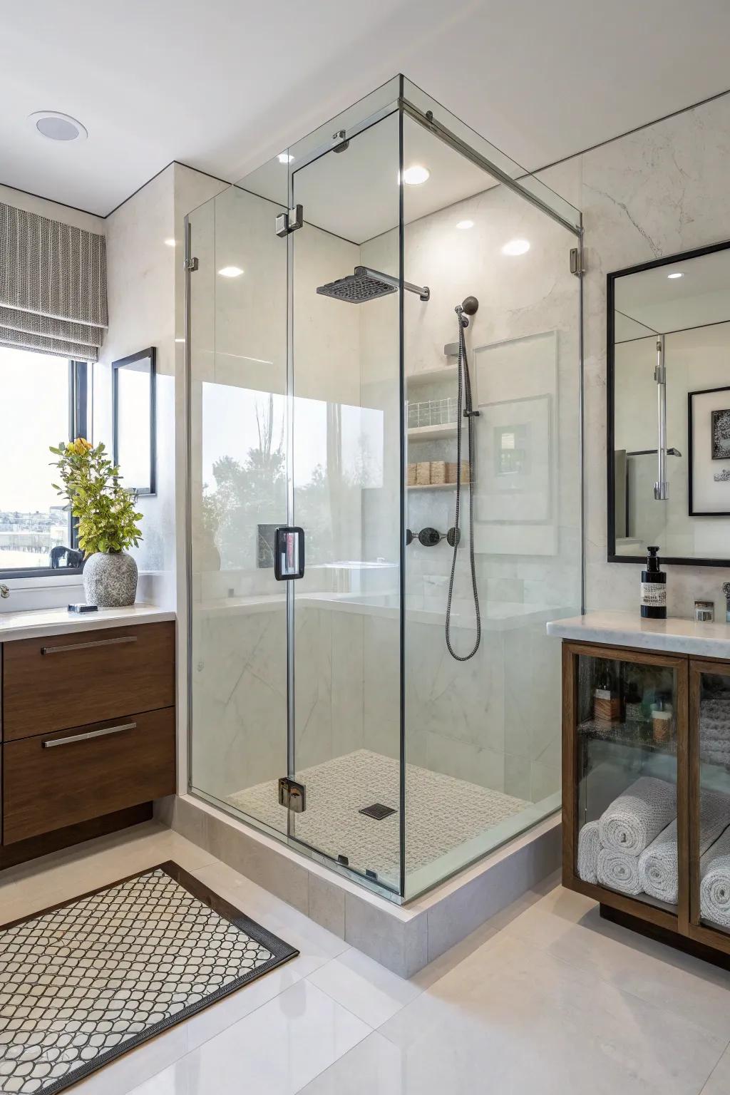 Enhance your shower through stylish hardware.