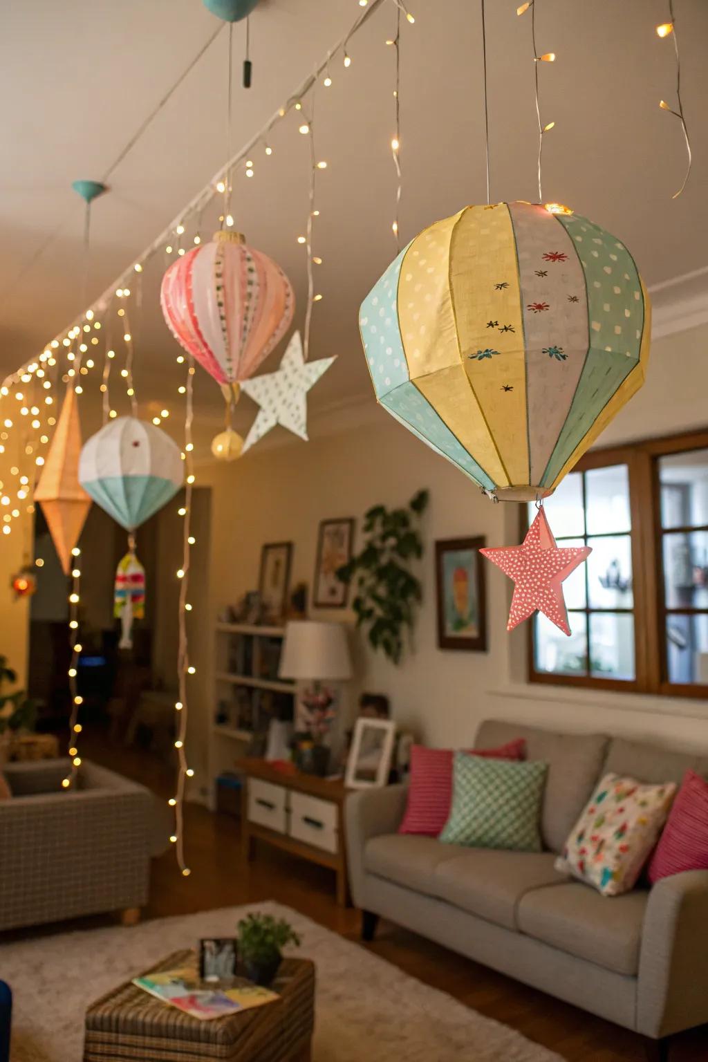 Paper crafts add a whimsical and playful touch to your decor.