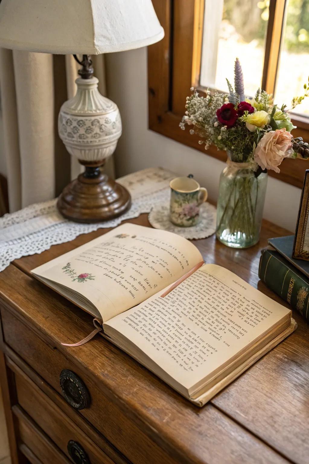A book to be passed down which holds stories and personal connections through generations.