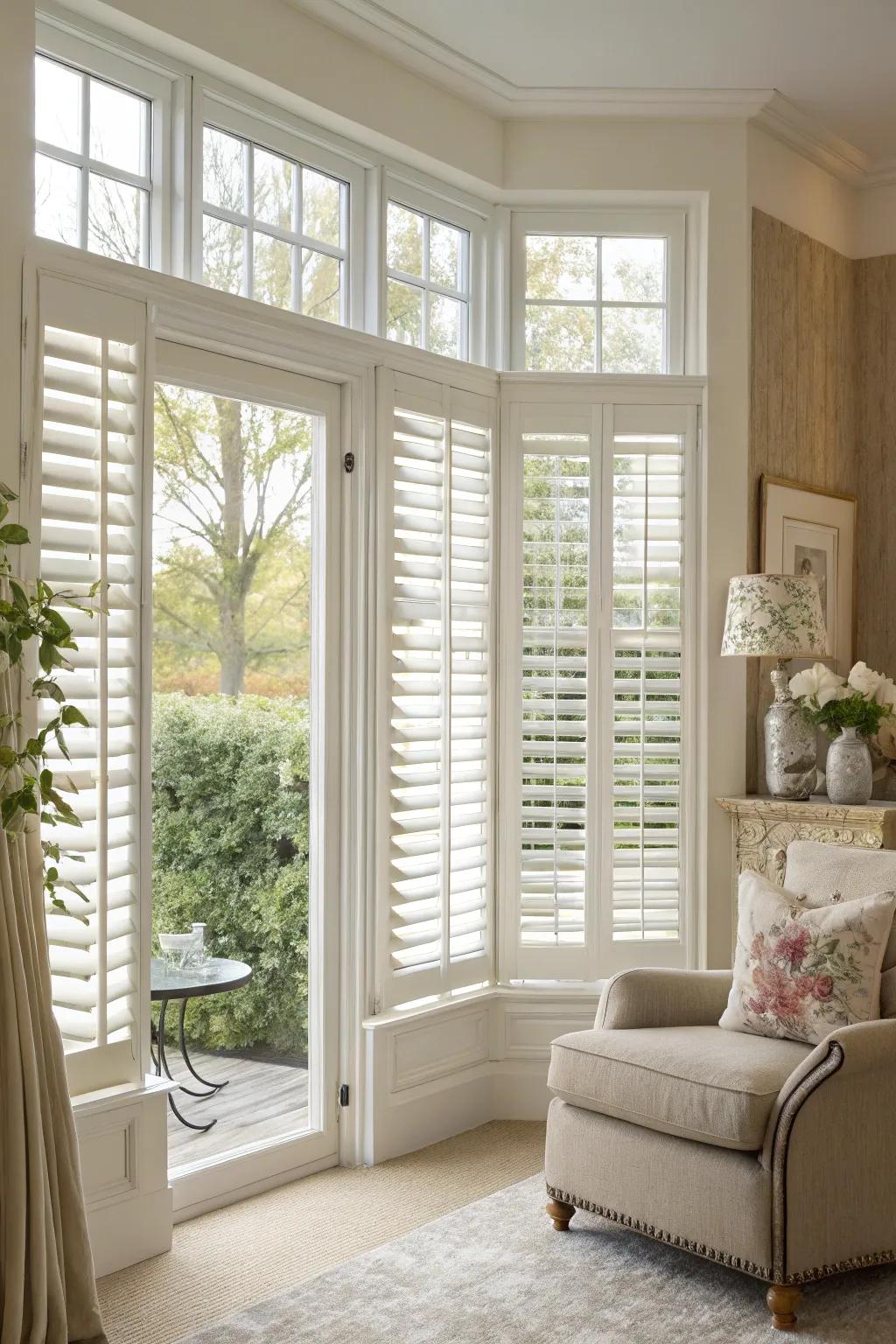 Interior shades add elegance and practicality to your frames.