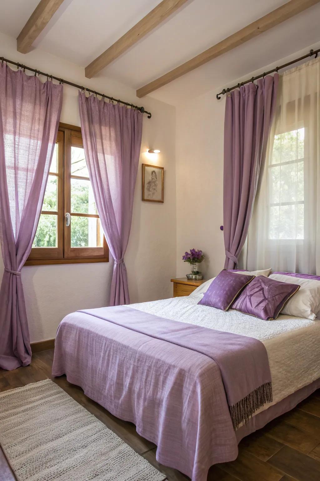 Comfort and scent derived from lavender-infused fabrics.