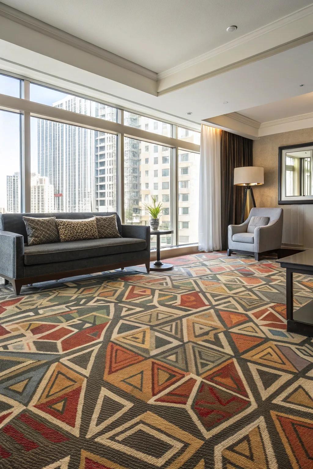 Geometric shapes add drama and artistry.