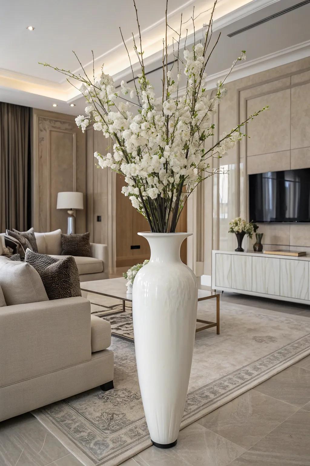 Monochrome aesthetic employing a solitary palette exudes minimalist sophistication.