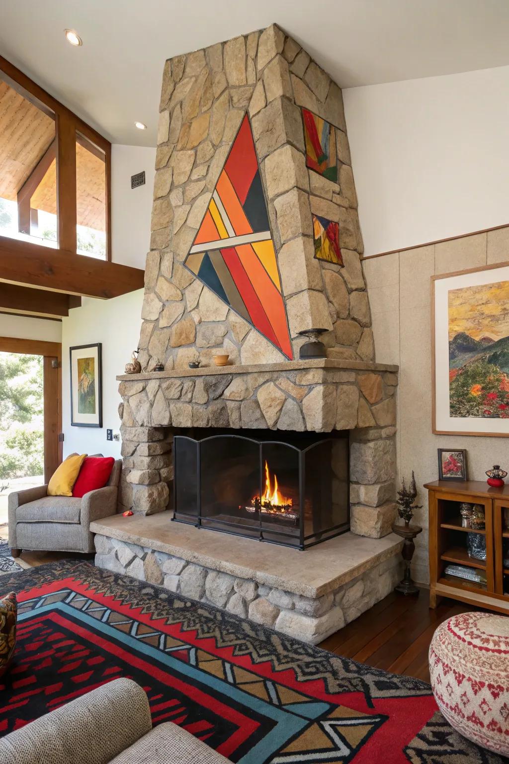 Unexpected design elements can make your fireplace stand out.