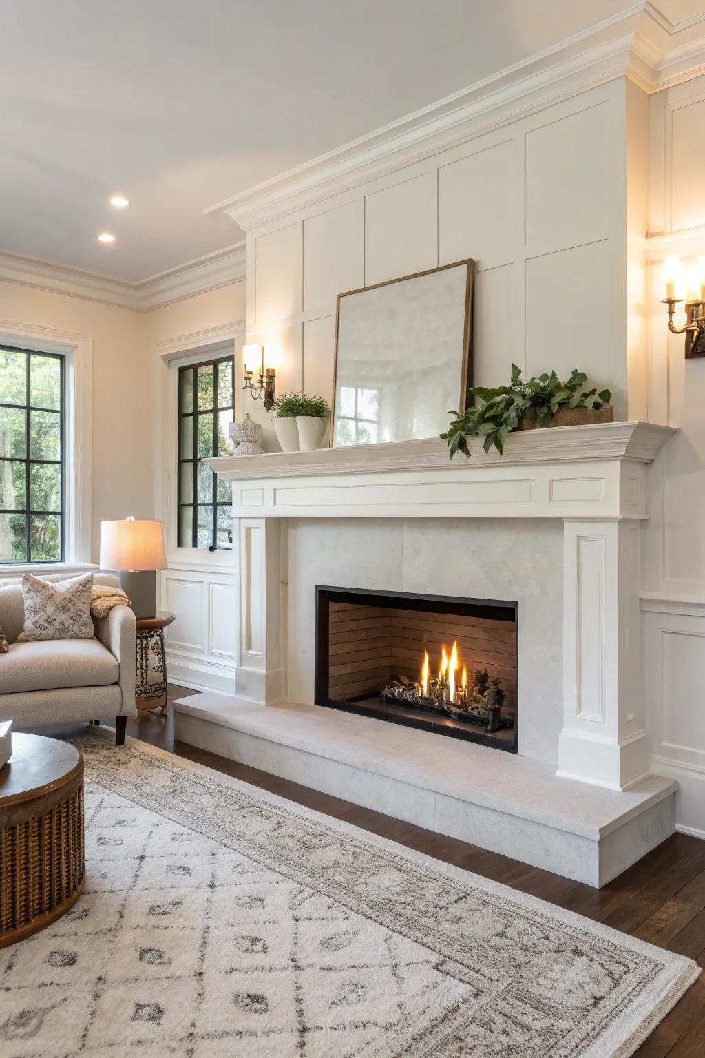 Floating mantels impart a modern edge to your fireplace.