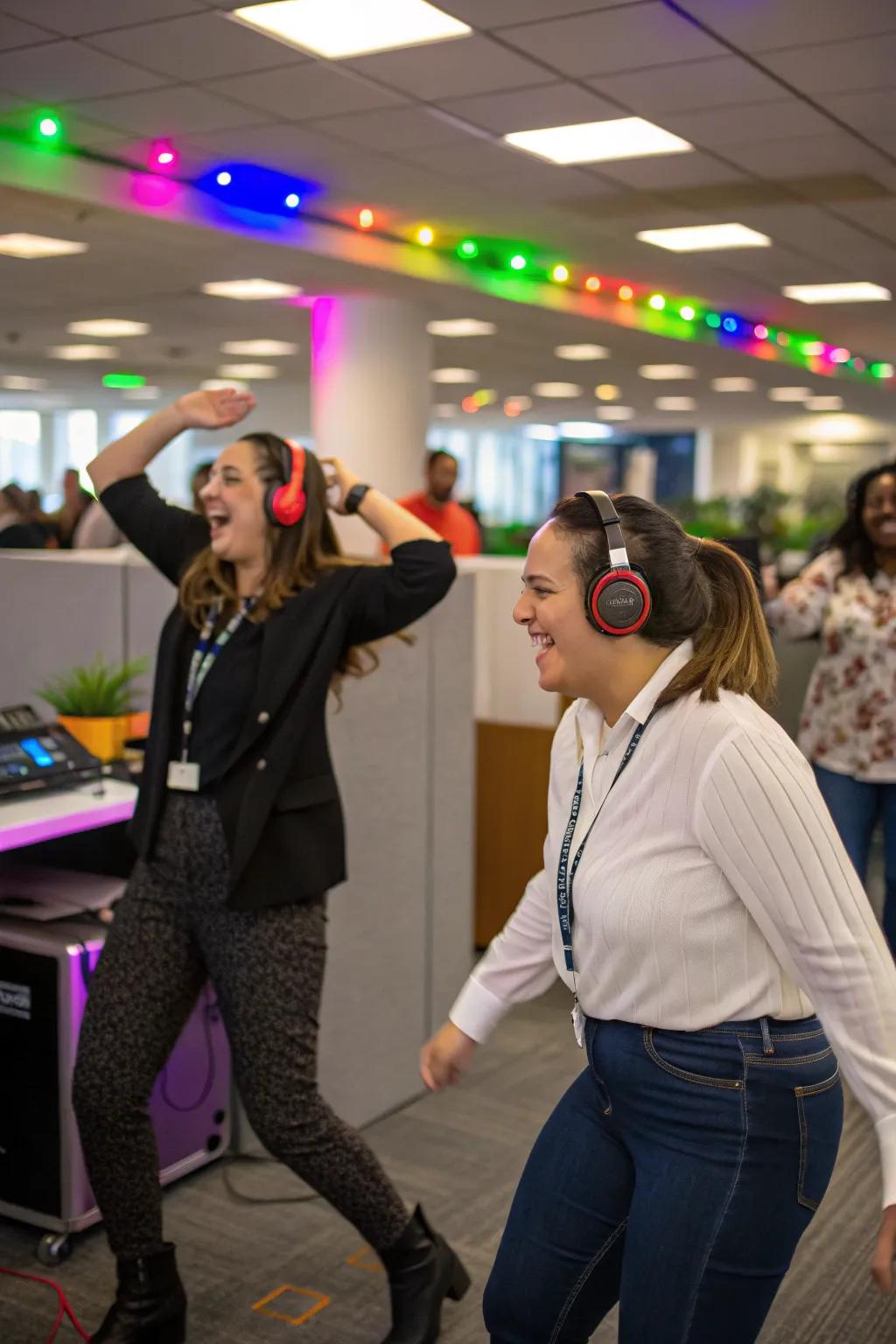 Dance to your own beat at a silent night dance party.