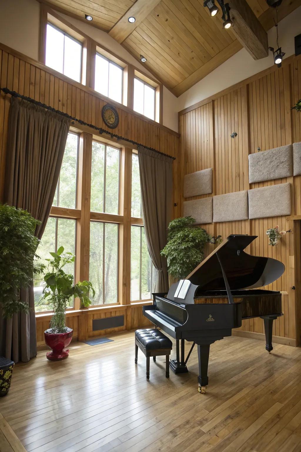 Designing for sound improves the sound quality in the piano area.