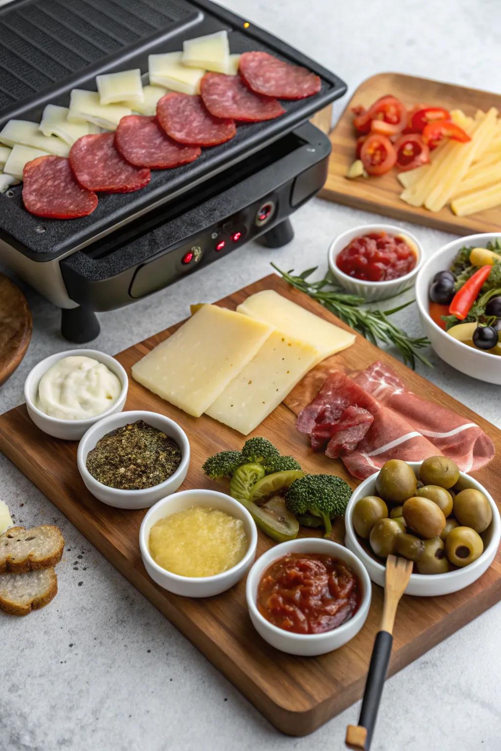 A cultural fusion raclette combines global flavours into one delightful meal.
